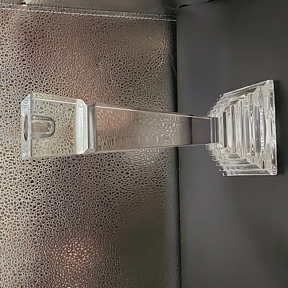 Pillar Candlestick Heavy Glass 8.25" - Picture 4 of 8